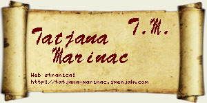 Tatjana Marinac vizit kartica